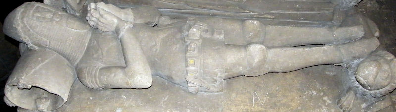 hewton Mendip St Mary Henry Fitzroger 1350 tomb 1388 and wife Elizabeth Fitzroger 1388